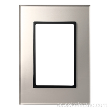 Marco de interruptor de estilo aristocrático de panel frontal de vidrio de alta calidad